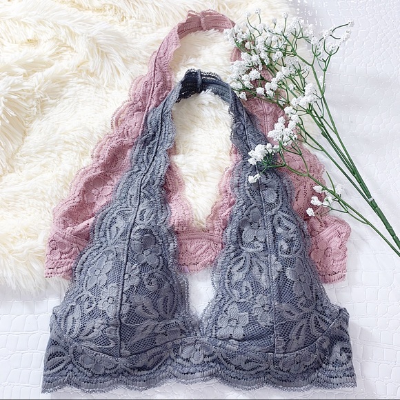 ✨RESTOCKED✨DAY DREAMER HALTER BRALETTE-DARK GREY - Picture 2 of 2